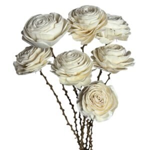 HDF_ DryFlower_Shola Beauty Rose on stem 8cm